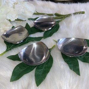Rare Stainless Steel Denmark set of 4 Tea Light Candle Holders